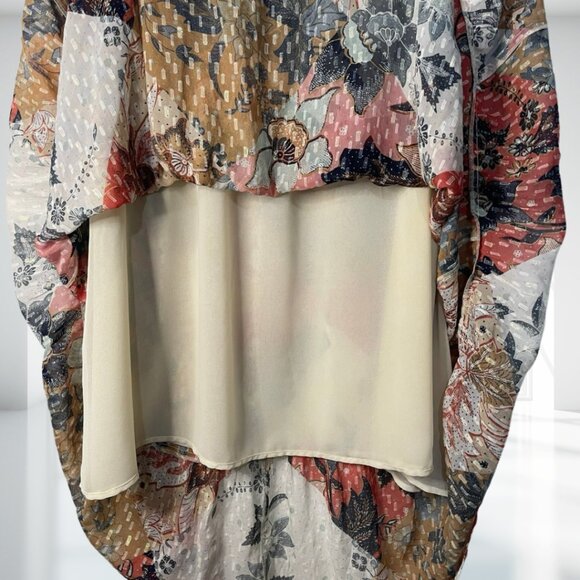 Johnny Was Jade Stephanie XL Tiered Boho Maxi Skirt Patchwork L79921 Silk Blend - Picture 9 of 13